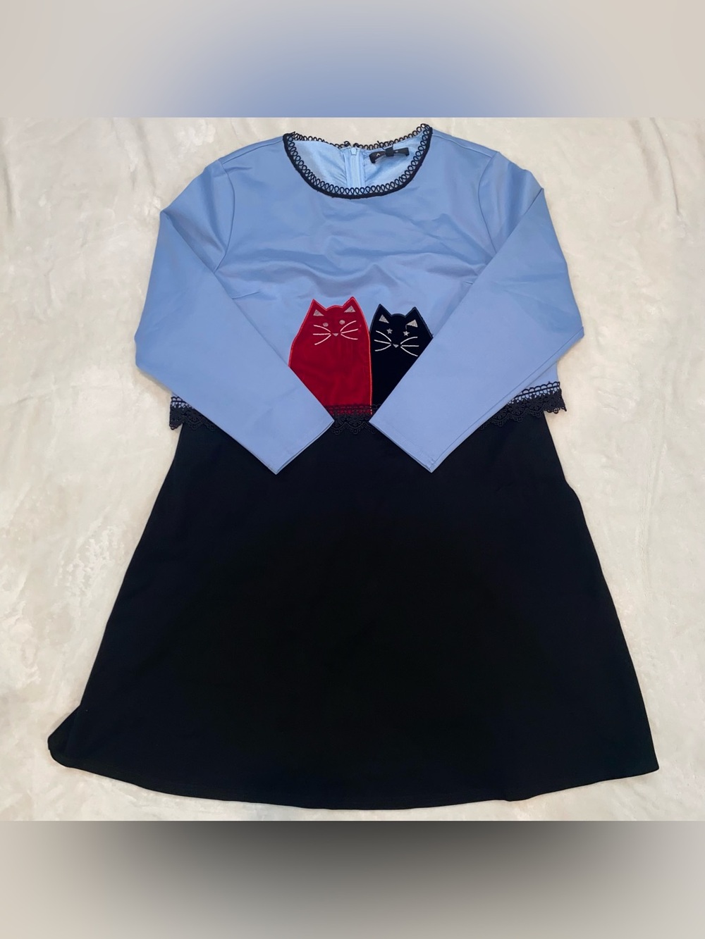 AOFULI Chinese Cat Design Women’s Dress B6299L NWT